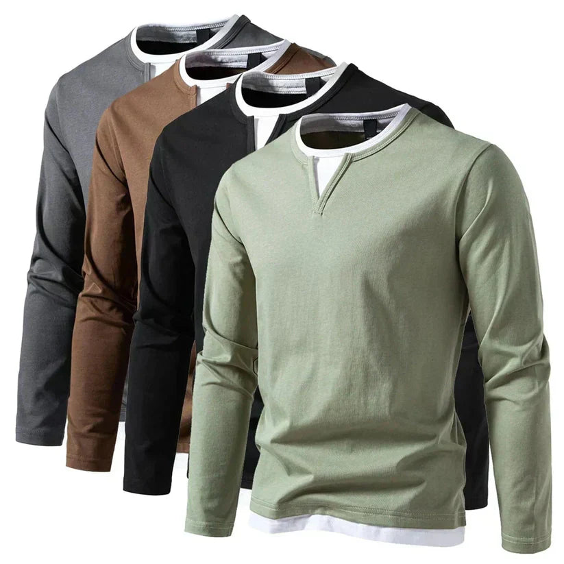 Giancarlo - Maglione a maniche lunghe con scollo a V
