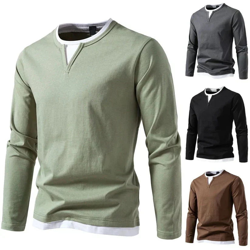 Giancarlo - Maglione a maniche lunghe con scollo a V
